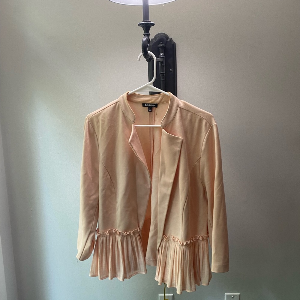 Torrid, Summer peach peplum blazer, 1